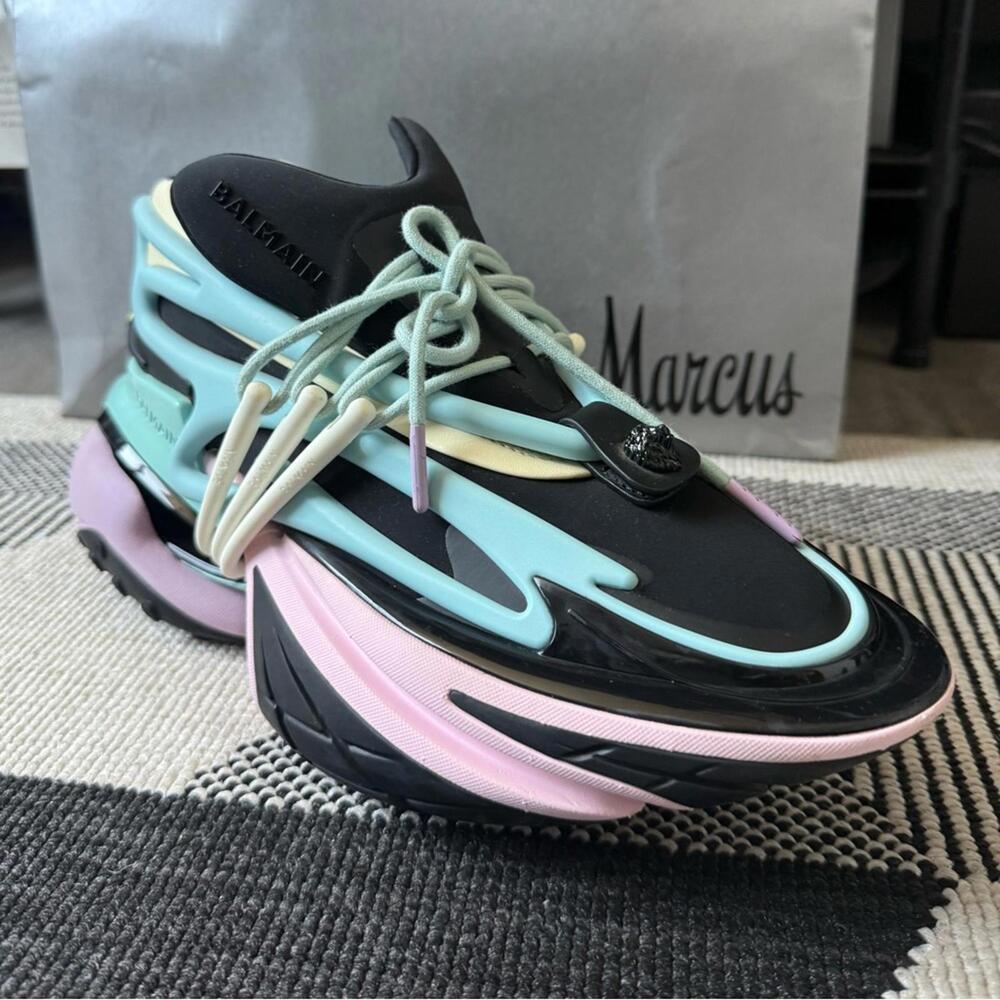 Unicorn sneakers in two-tone neoprene and leather - Picture 3 of 9